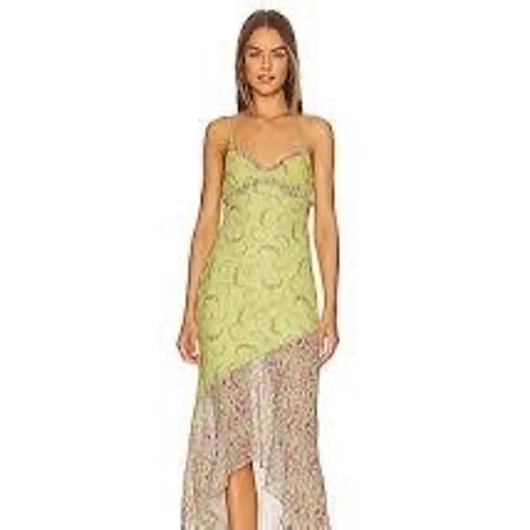 Revolve Majorelle Tatiana Gown in Margarita Lime Sz XS - Picture 1 of 8